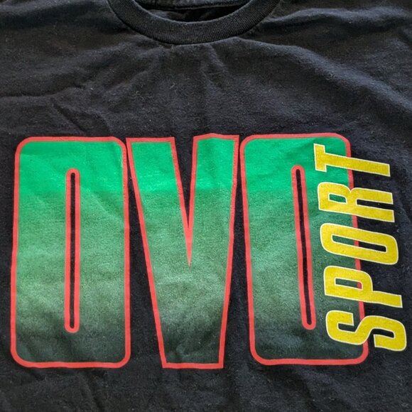 OVO Sport Black Spellout T-Shirt - Size: S - Picture 2 of 4